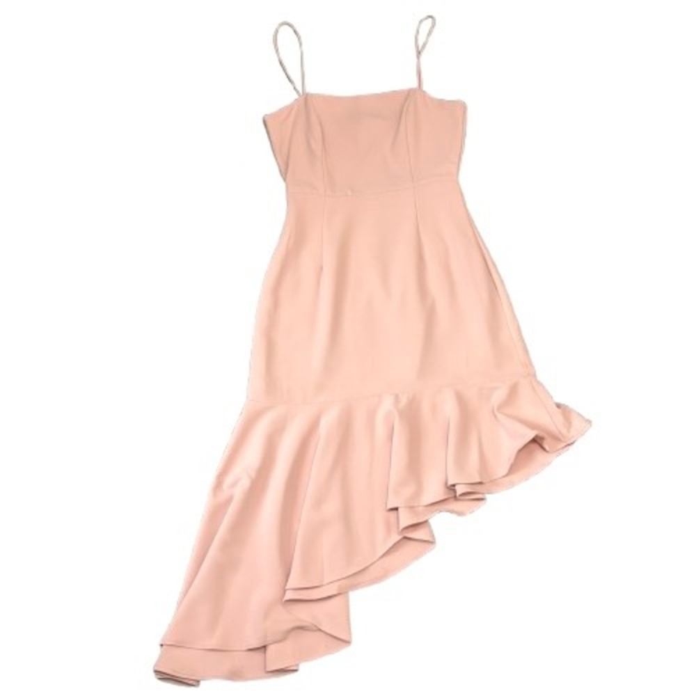 Superdown Malaya Asymmetric Ruffle Dress Baby‎ Pink Coquette Spring Size XS